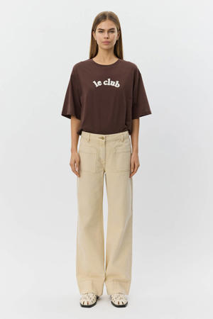 TULLINGESW TROUSERS wide leg jeans zand