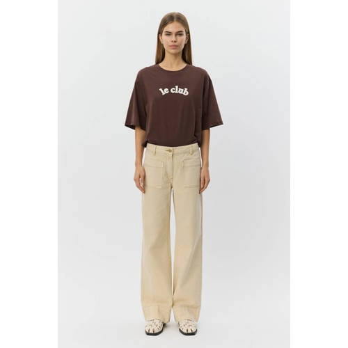 Sofie Schnoor TULLINGESW TROUSERS wide leg jeans zand afbeelding