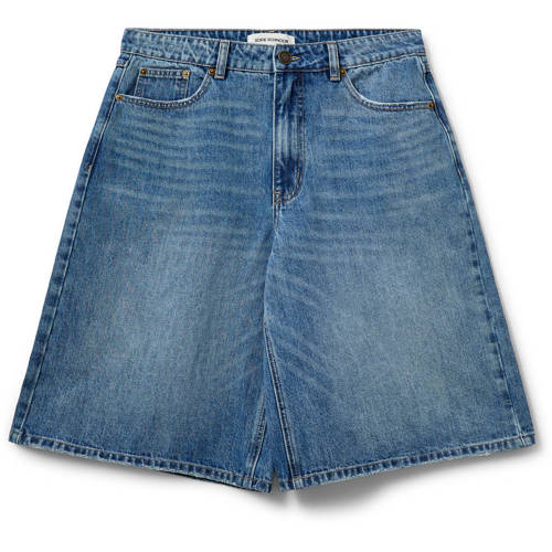 Sofie Schnoor denim wide leg regular waist jort medium blue denim afbeelding