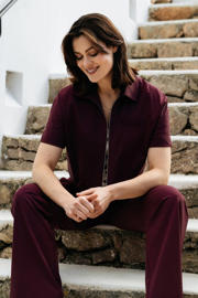 thumbnail: &Co Woman cropped blazer donkerrood