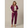 &Co Woman straight regular waist broek donkerrood