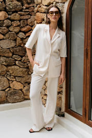 thumbnail: &Co Woman straight regular waist broek ecru