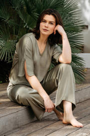 thumbnail: &Co Woman regular waist broek kaki
