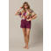 &Co Woman straight regular waist casual short donkerrood