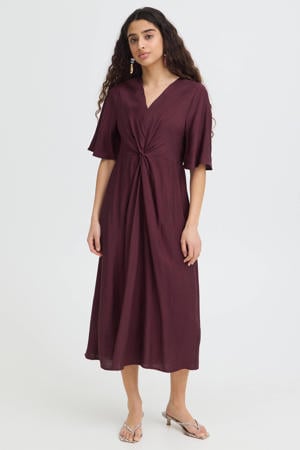 maxi wikkeljurk met knoopdetail