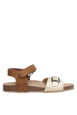 sandalen cognac/goud