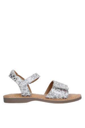 leren sandalen zilver