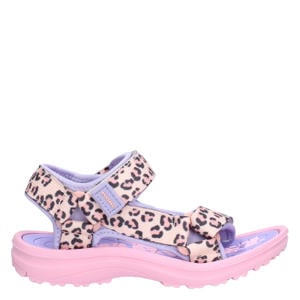 sandalen met panterprint roze