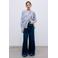 The New Society high waist wide leg jeans dark blue denim