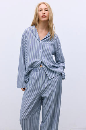 gestreepte blouse donkerblauw