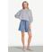 The New Society gebloemde blouse lichtblauw