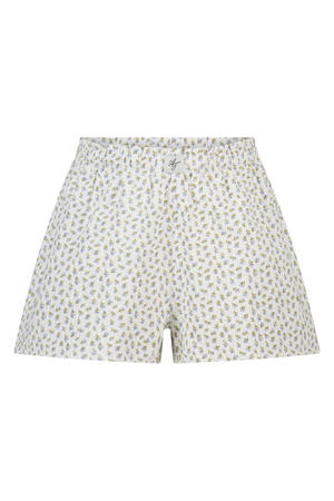 pyjamashort ecru/blauw