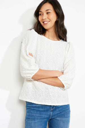 top ecru broderie