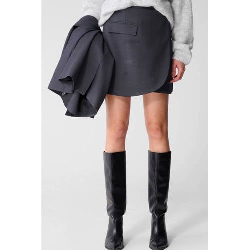 Shoeby geruite korte rok grijs afbeelding
