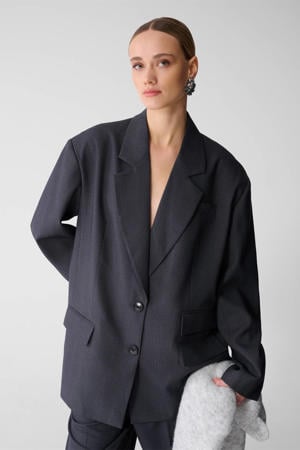 geruit regular blazer grijs