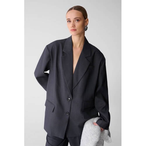 Shoeby geruit regular blazer grijs afbeelding