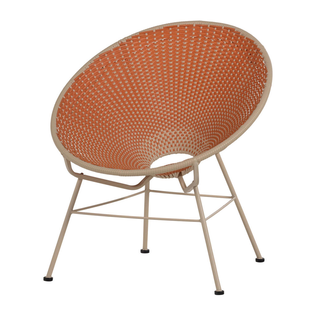 WOOOD WOOOD Kazoun Loungestoel - Kunststof - Oranje - 81x73x71