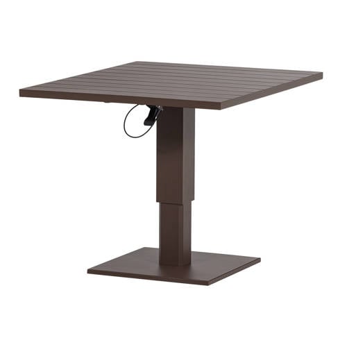 WOOOD hoogte verstelbare tuintafel (100x80x52/77 cm) Tesso – bruin