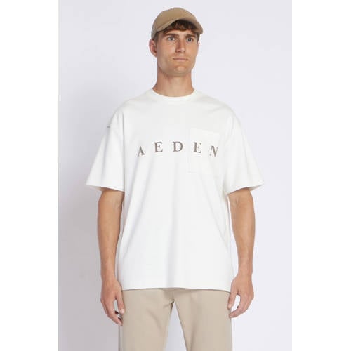 Aeden oversized T-shirt wit afbeelding