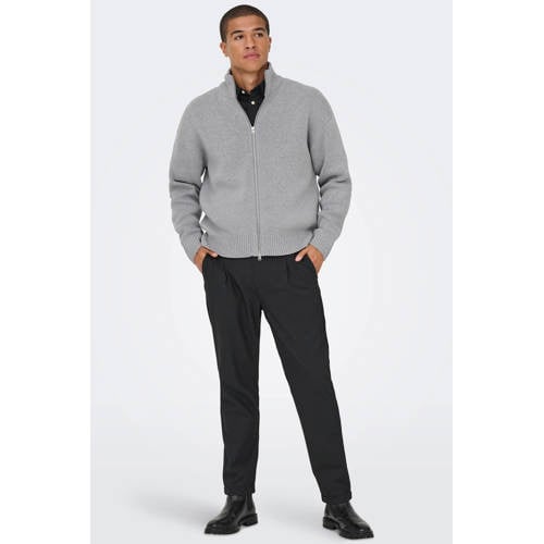 ONLY & SONS vest gebreid grijs afbeelding