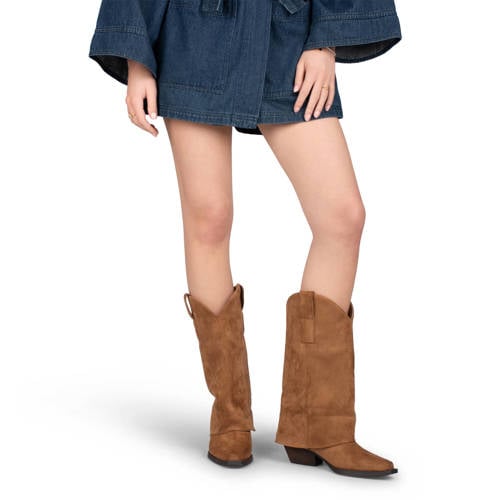 POSH by Poelman Blair cowboylaarzen met flap cognac afbeelding