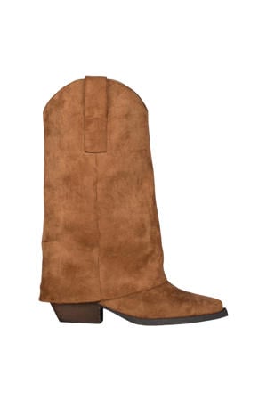 Blair cowboylaarzen met flap cognac