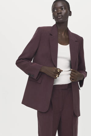 regular blazer donkerpaars
