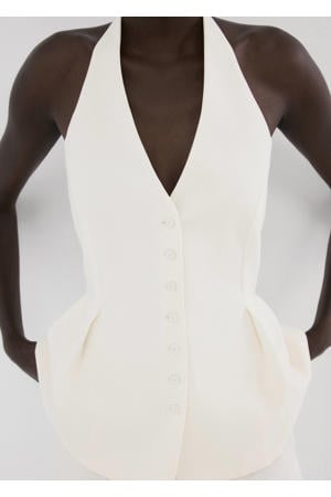 gilet/top ecru