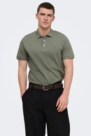 slim polo groen