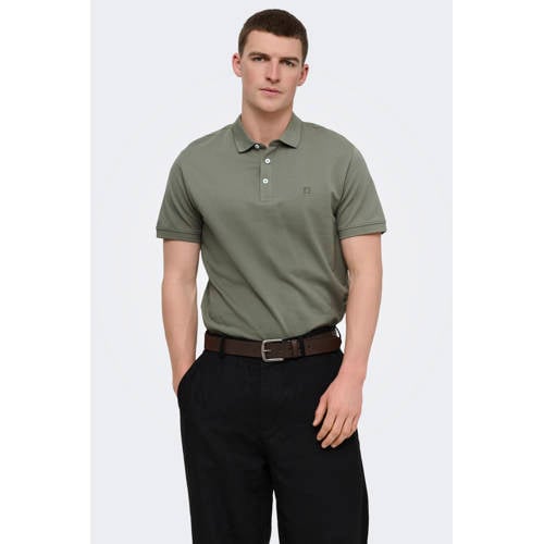 ONLY & SONS slim polo groen afbeelding