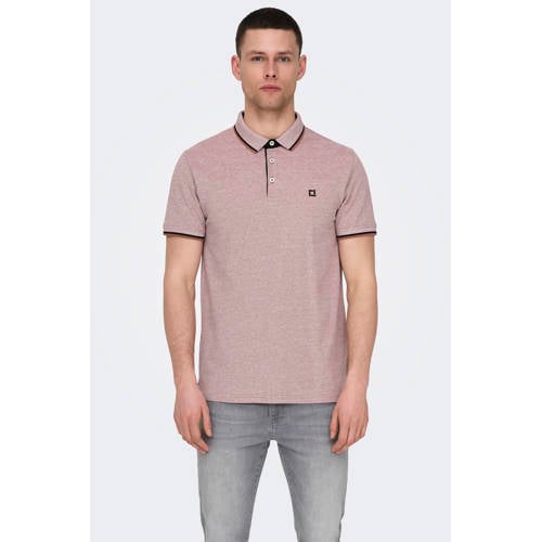 ONLY & SONS slim polo roze afbeelding
