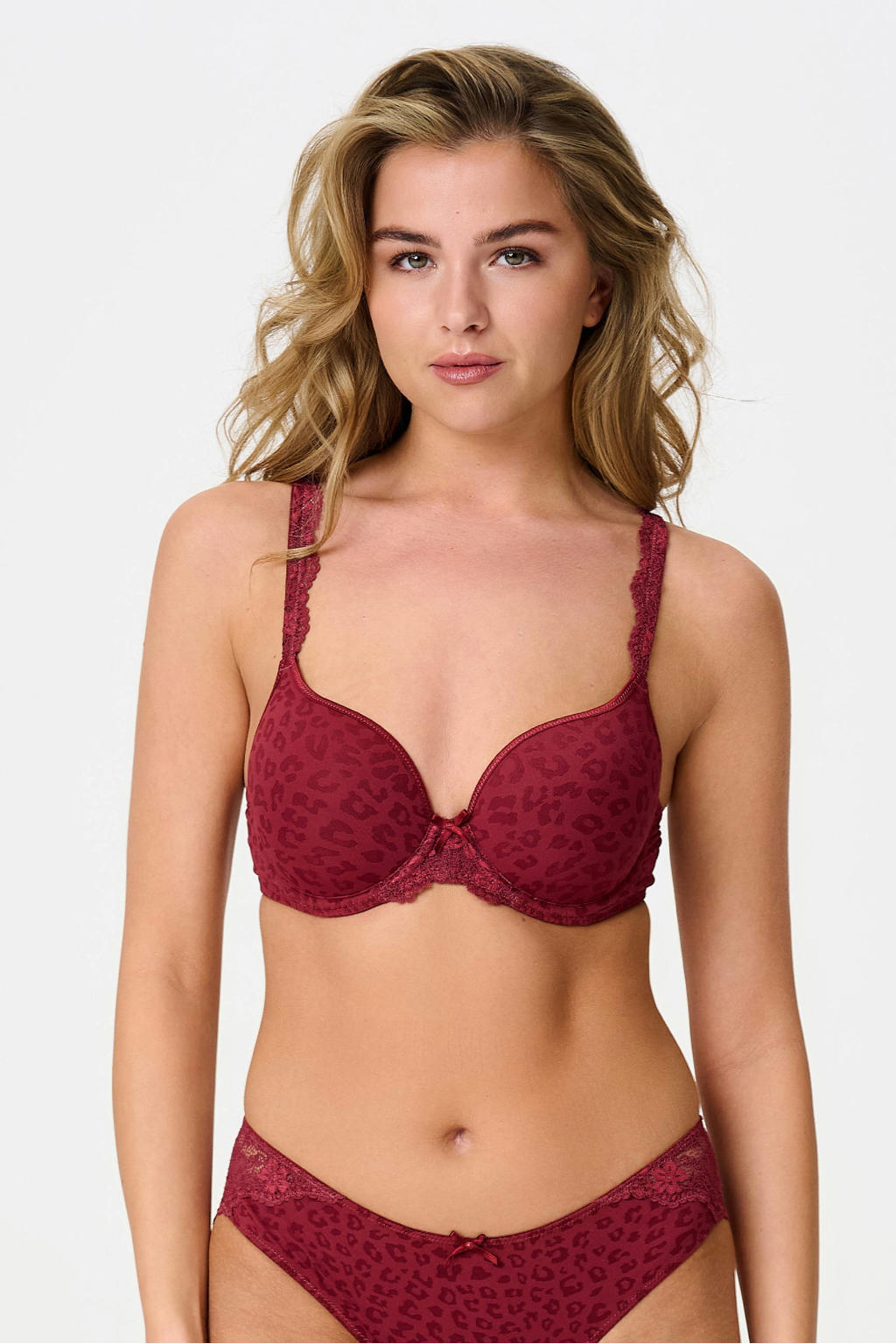 LingaDore voorgevormde T-shirt-bh met beugel donkerrood