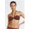 Selected Women niet-voorgevormde strapless bandeau bikinitop bruin
