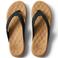 Reef Cushion Melody leren teenslippers zwart
