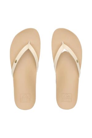 Vista Ivy leren teenslippers goud