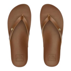 Vista Ivy leren teenslippers bruin