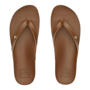 Vista Ivy leren teenslippers bruin