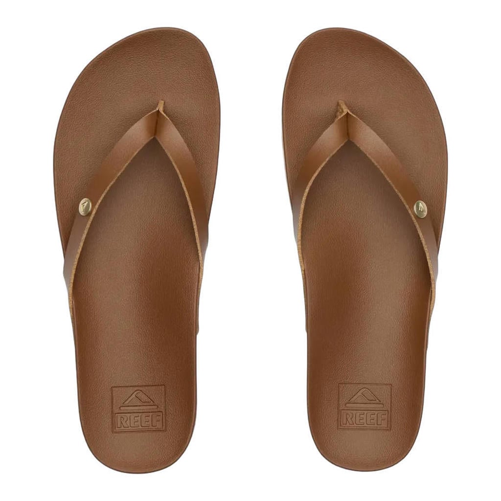 Bruine dames Reef Vista Ivy leren teenslippers van imitatieleer