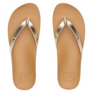 Vista Ivy leren teenslippers goud