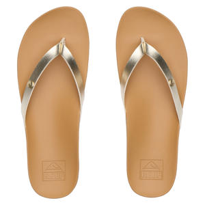 Vista Ivy leren teenslippers goud