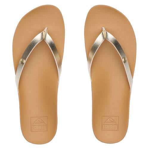 Reef Vista Ivy leren teenslippers goud