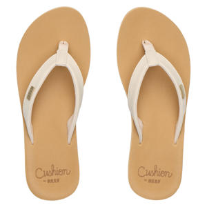 Baja Sands leren teenslippers ecru