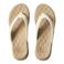 Reef Cushion Melody leren teenslippers ecru