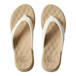 Reef Cushion Melody leren teenslippers ecru