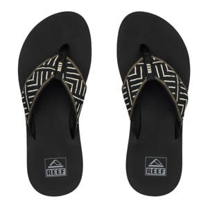Spring Woven teenslippers zwart/ecru