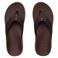 Reef Offshore leren teenslippers donkerbruin