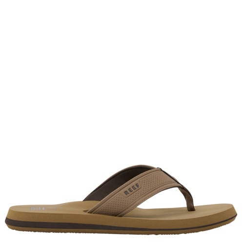 Reef The Layback leren teenslippers bruin