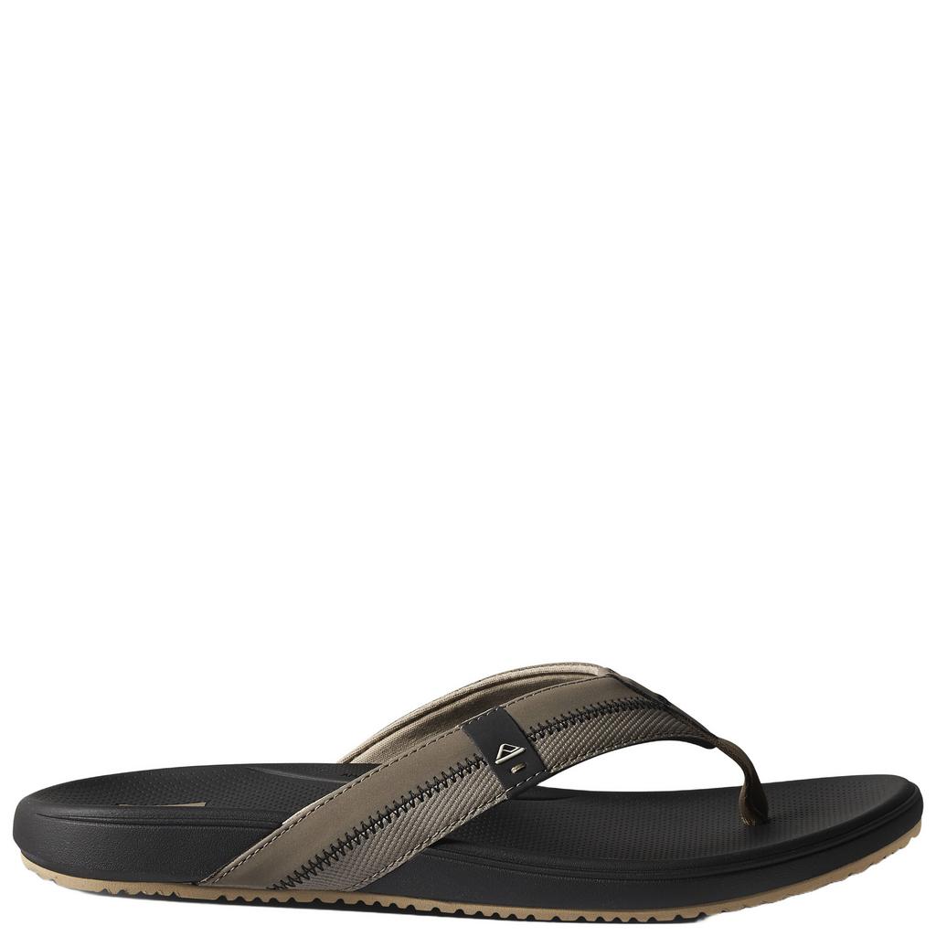 Taupe heren Reef leren teenslippers