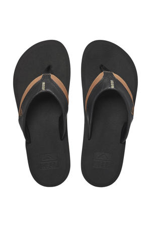 Cushion Dawn teenslippers zwart/bruin