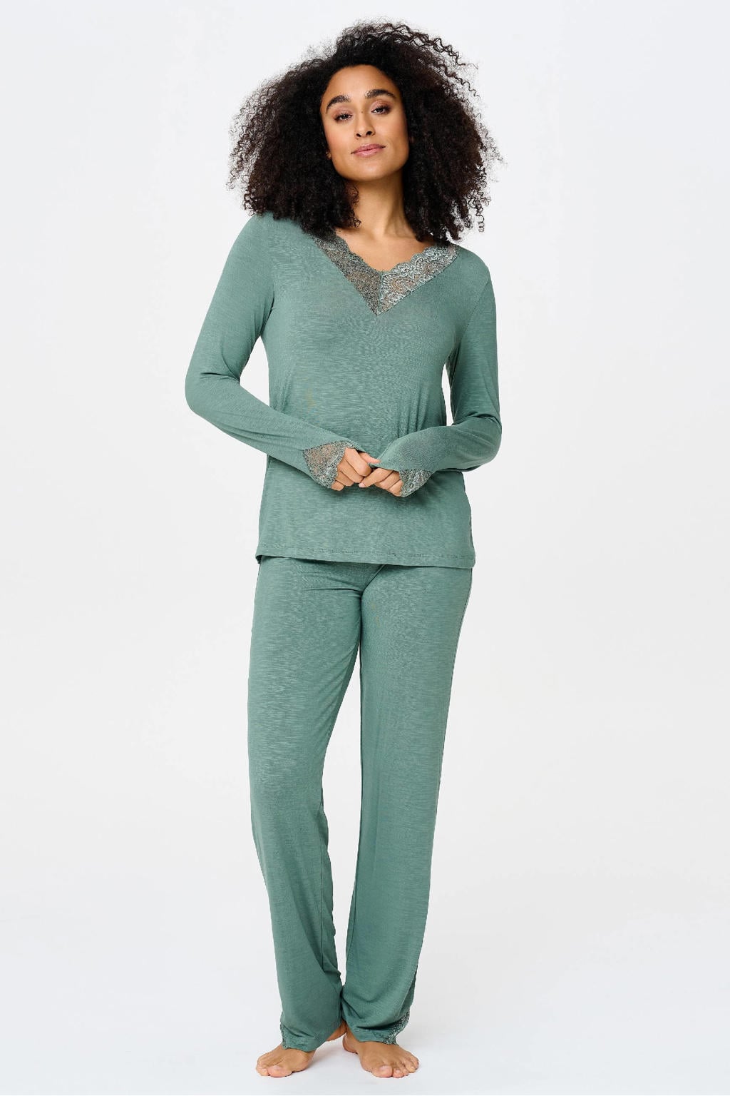 LingaDore bamboe pyjama set - groen